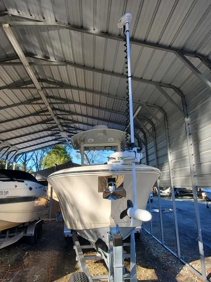 Boats under the shed at the shop