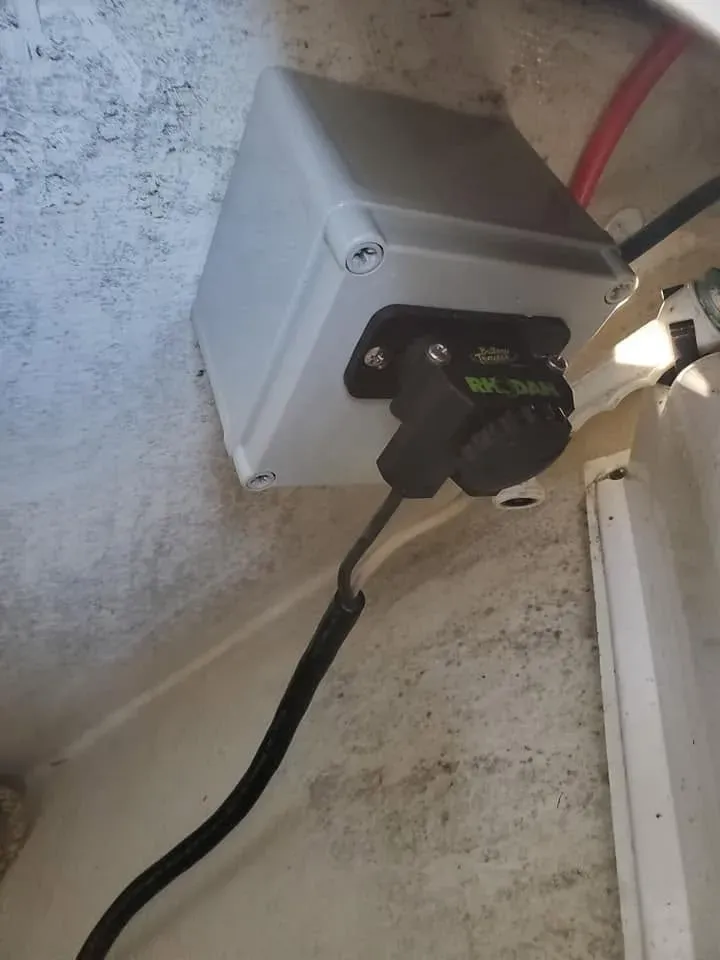 Opened electrical box